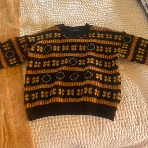 Cute black and brown print sweater